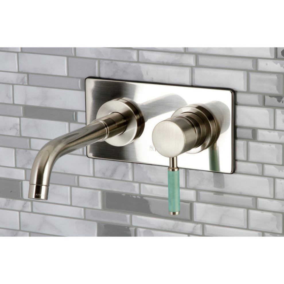 KS8118DKL Single-Handle Wall Mount Bathroom Faucet, Brushed Nickel