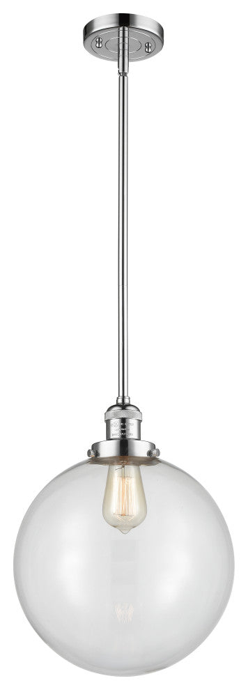 Beacon Mini Pendant, Polished Chrome, Clear