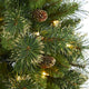 4' Golden Washington Pine Faux Xmas Tree W/Lights, Pinecone & Bendable Branches