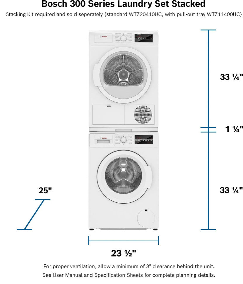 BOSCH 300 Series Compact Condensation Dryer