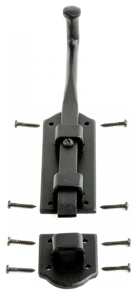 Slide Bolts Black Wrought Iron Tower Style Set of 2