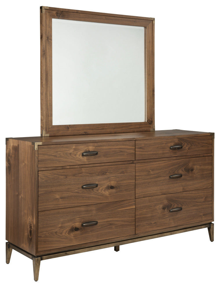 Modus Adler 4 Piece Cal King Bedroom Set With Nightstand, Natural Walnut
