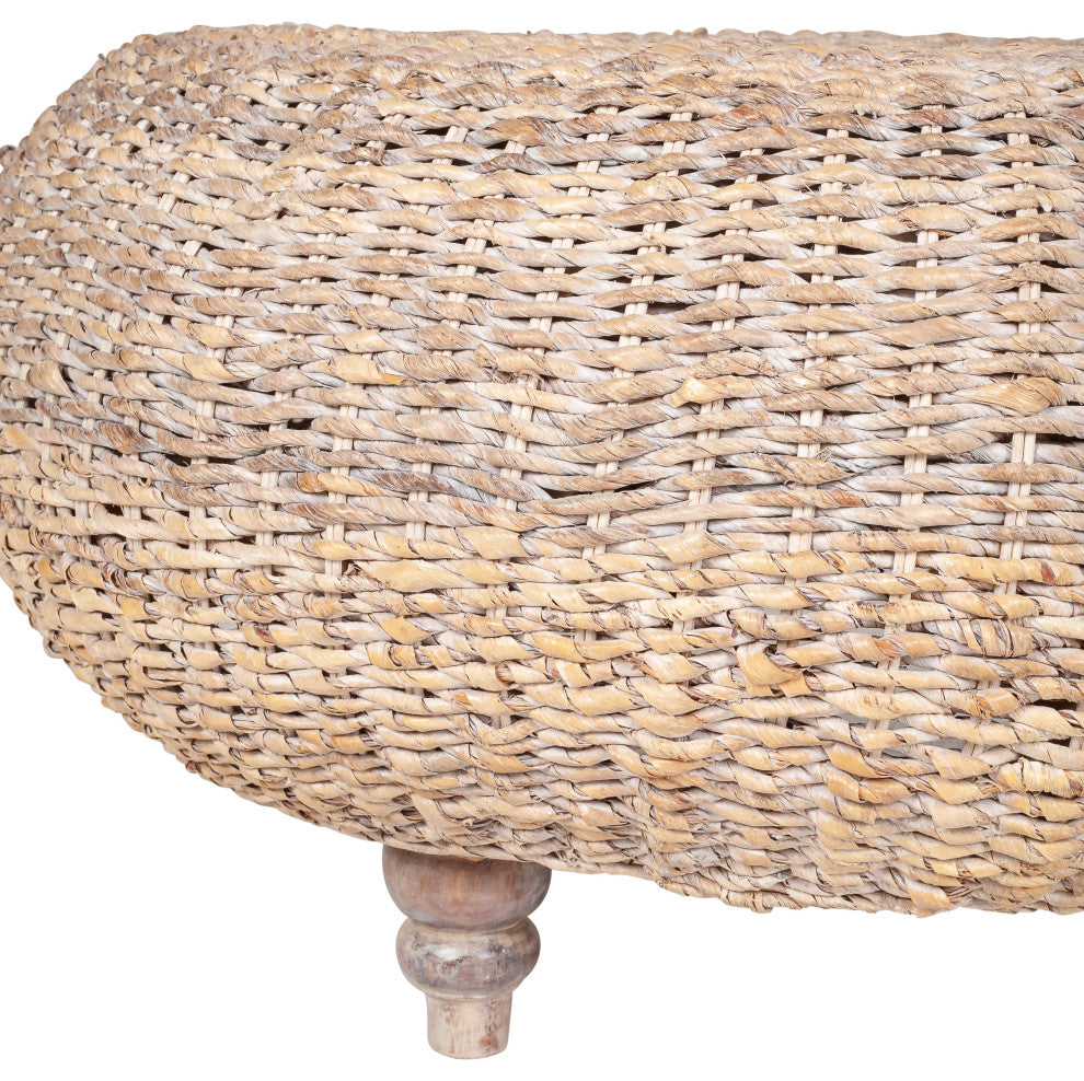 East at Main Sara Round Abaca Fiber Coffee Table
