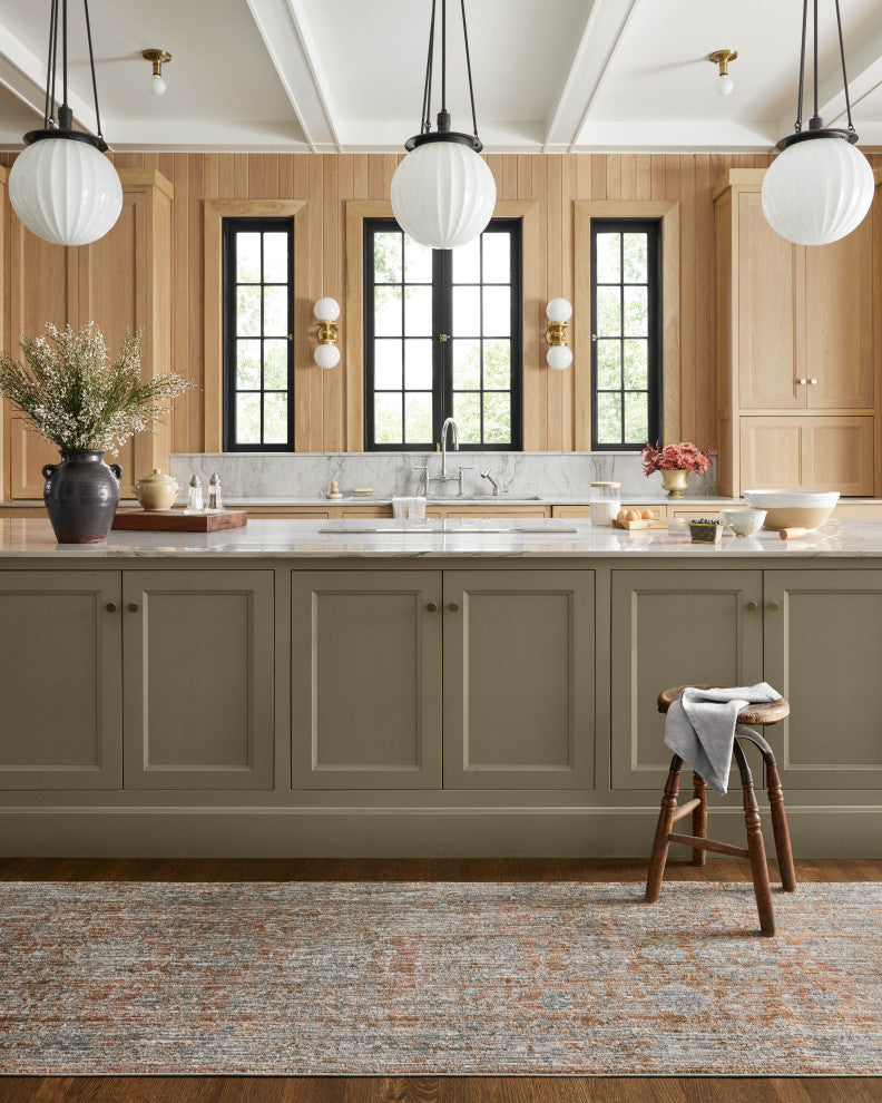 Jean Stoffer x Loloi Katherine Terracotta / Smoke 9'-6" x 13'-1" Area Rug