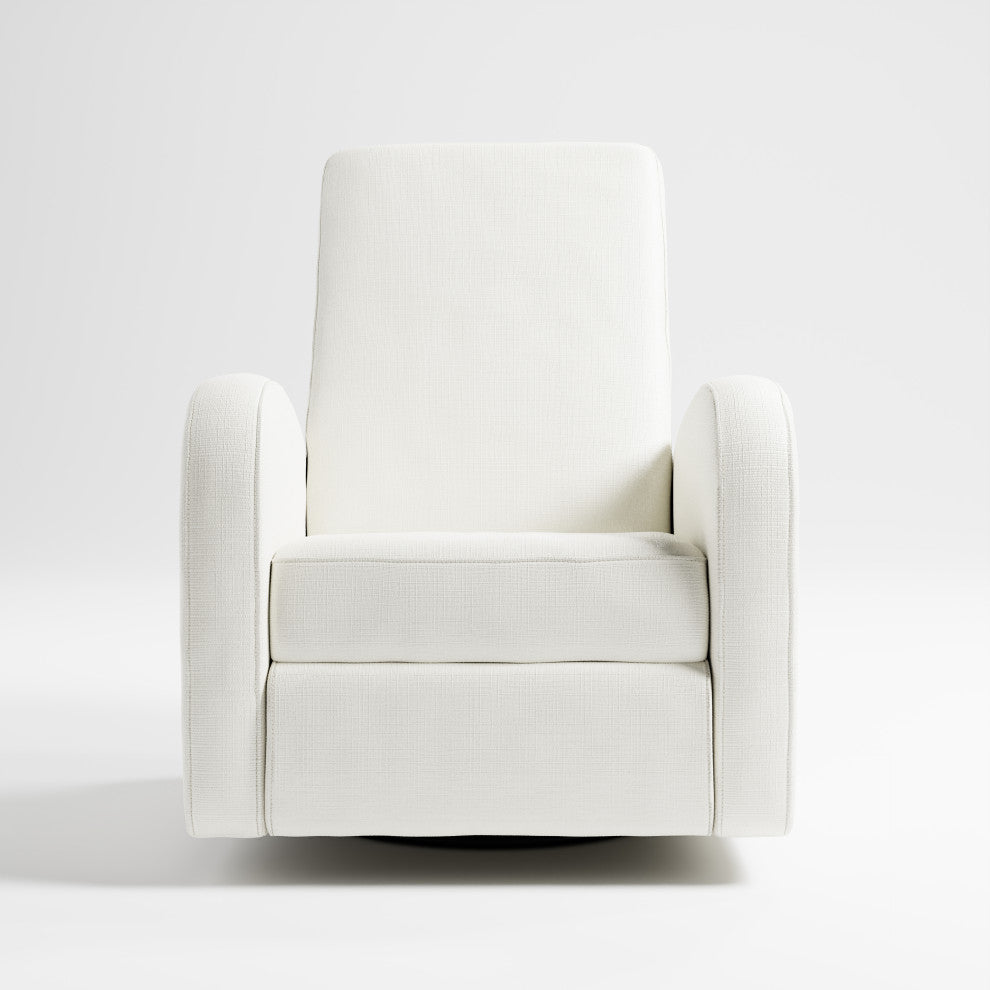 Storkcraft Santa Monica Power Recliner Swivel Glider, Ivory Basketweave