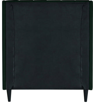 Eva Velvet Upholstered Bed, Green, Twin
