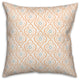 Orange Quatre on White 18x18 Spun Poly Pillow