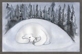 "Bear Hibernation" Framed Painting Print, 18"x12"