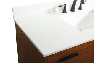 Home Living Modern Natural Oak-Light Bathroom Vanity, Teak, 48"