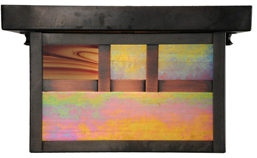 10Sq Hyde Park Double Bar Mission Flushmount