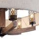 Uttermost Woodall 6 Light 36" Drum Chandelier, Dark Bronze-Antique Brass
