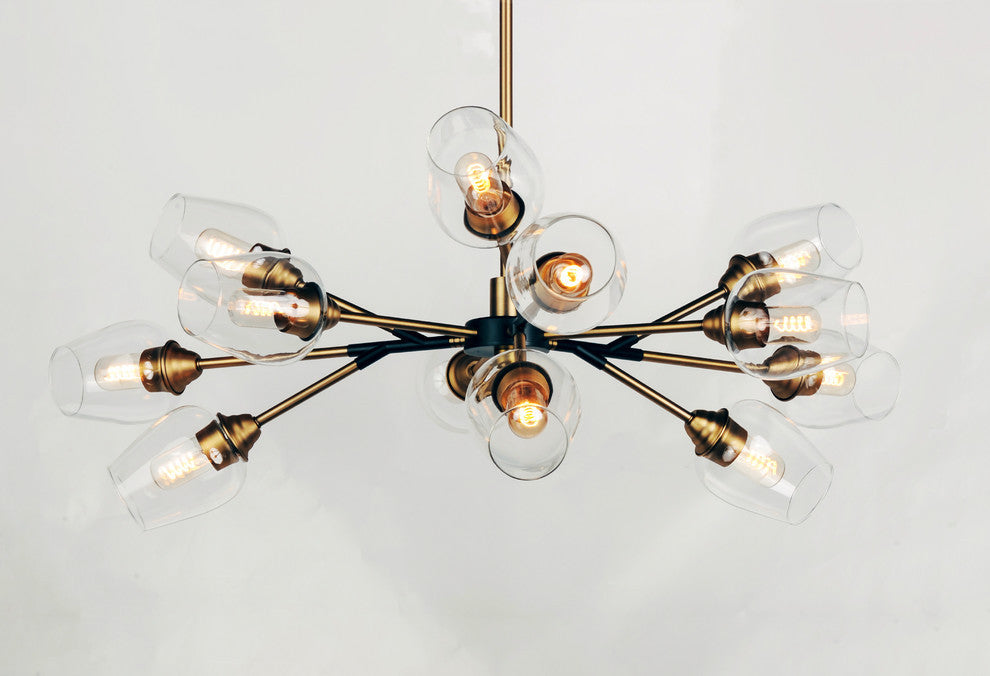 Maxim Savvy 12 Light Chandelier 26347CLABBK