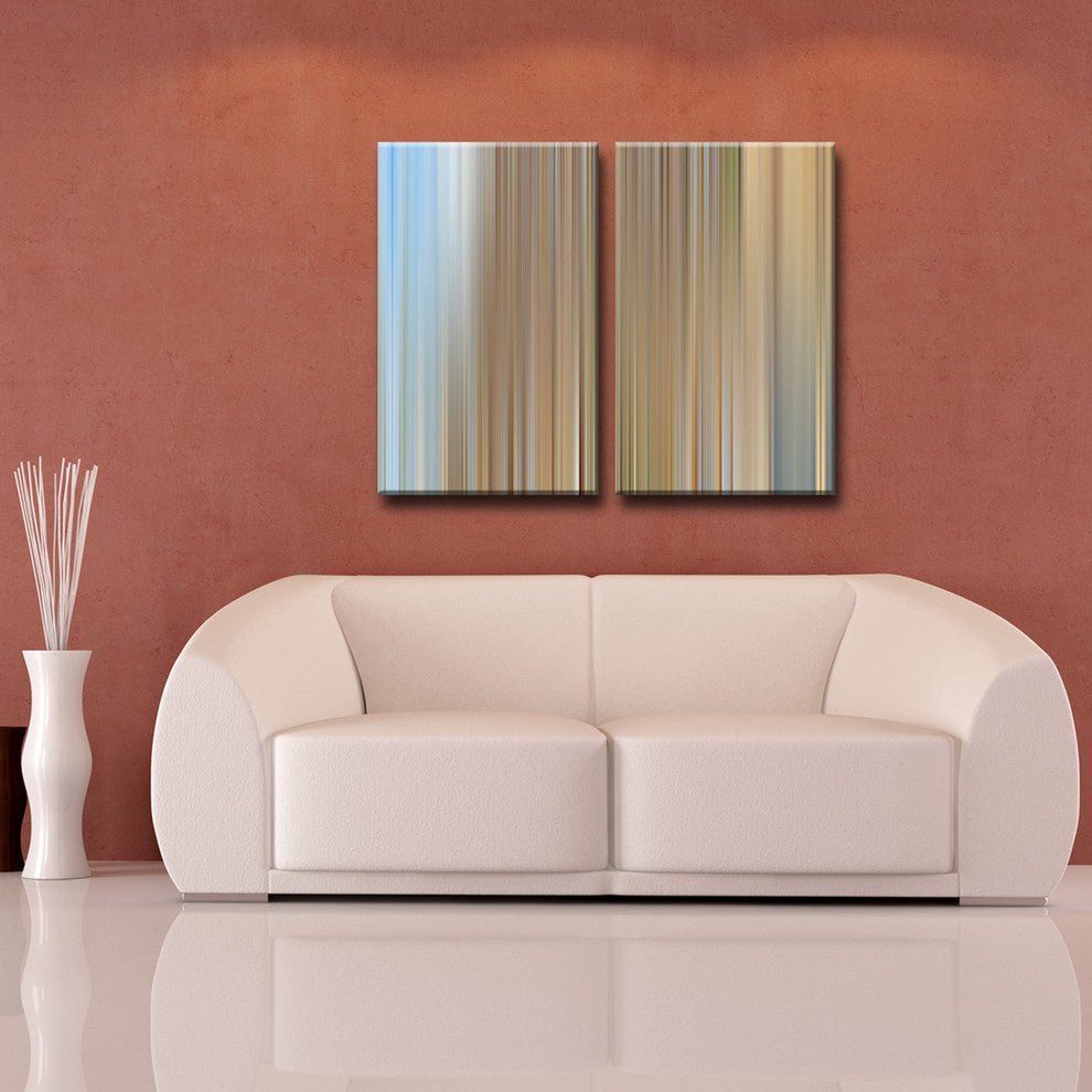 Ready2HangArt 'Blur Stripes XXV' 2-PC Canvas Wall Art Set, 30 in. Highx20 in.
