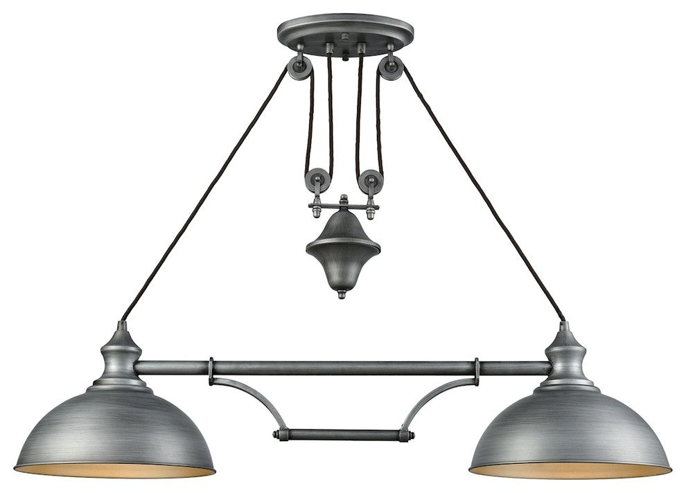 Elk Lighting Farmhouse 2-Light Pulldown Island Light