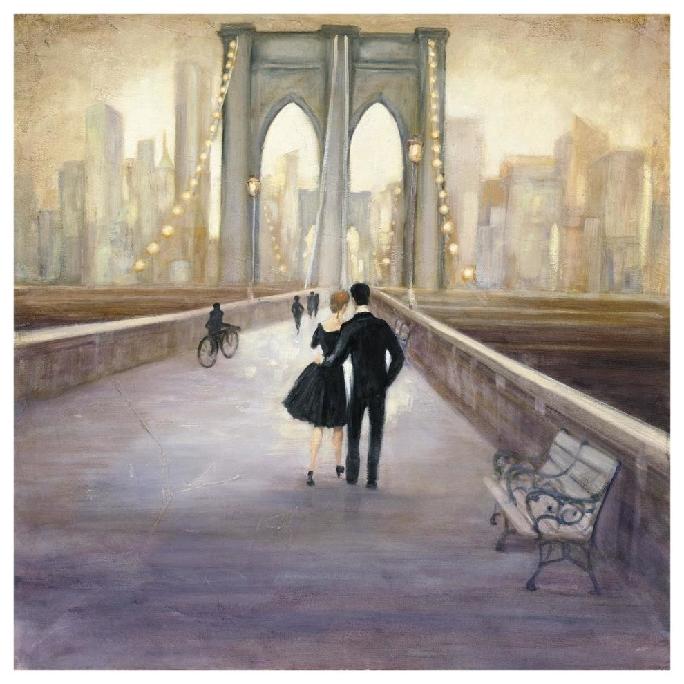 "Bridge to NY" Digital Paper Print by Julia Purinton, 32"x32"
