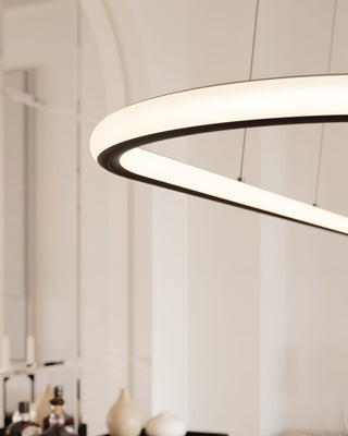 Sonneman 2243 Luna 2 Light 62"W LED Suspension Pendant - Satin Black