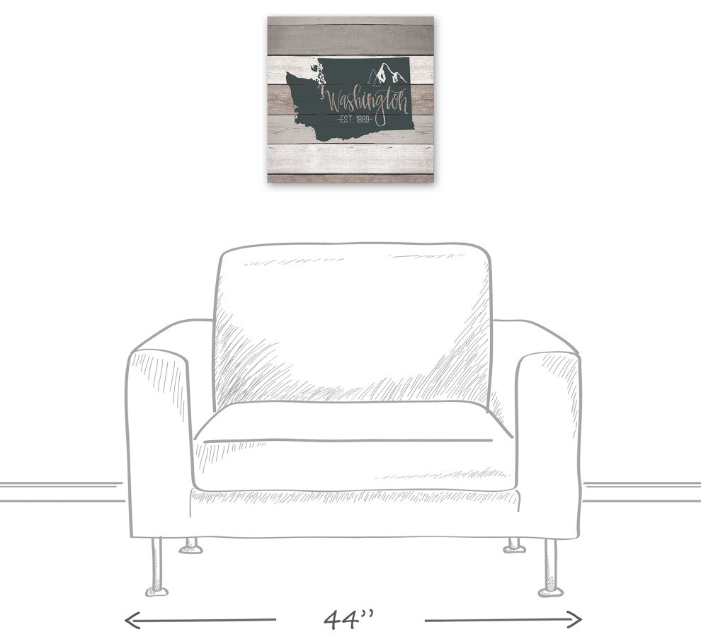 Washington Established 16x16 Canvas Wall Art