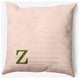 18" x 18" Modern Monogram Indoor/Outdoor Polyester Throw Pillow, Olive