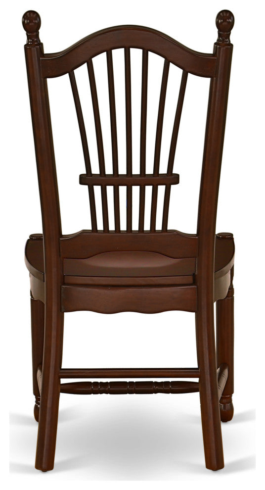 5Pc Square 36" Dinner Table And Four Wood Seat Kitchen Chairs