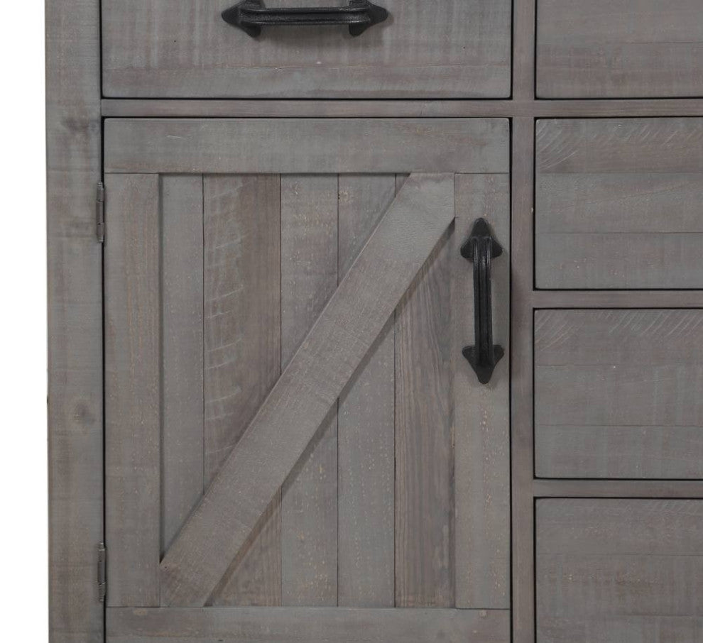 Haven Modern Farmhouse Rustic Dresser, Without Mirror
