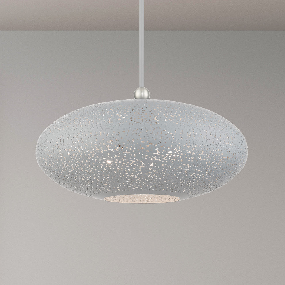 Livex Lighting Charlton 3 Light Nordic Gray, Brushed Nickel Large Pendant