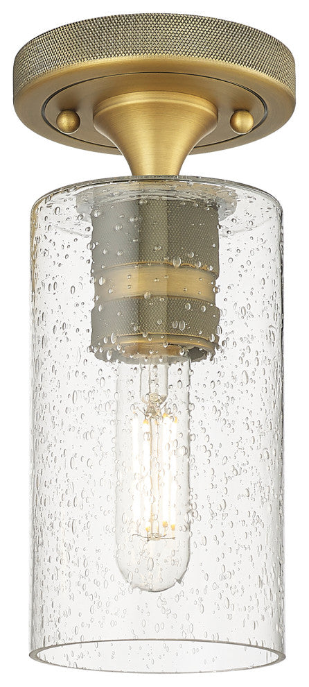 Innovations Crown Point 1 4.5" Flush Mount Brushed Brass