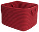 Colonial Mills Basket Modern Farmhouse Braided Mudroom Deep Red Rectangle