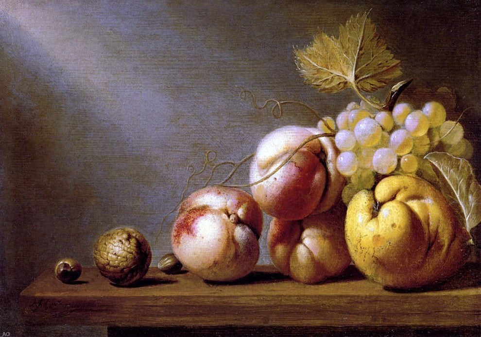 Harmen Steenwijck A Still Life Of Peaches- Grapes Wall Decal