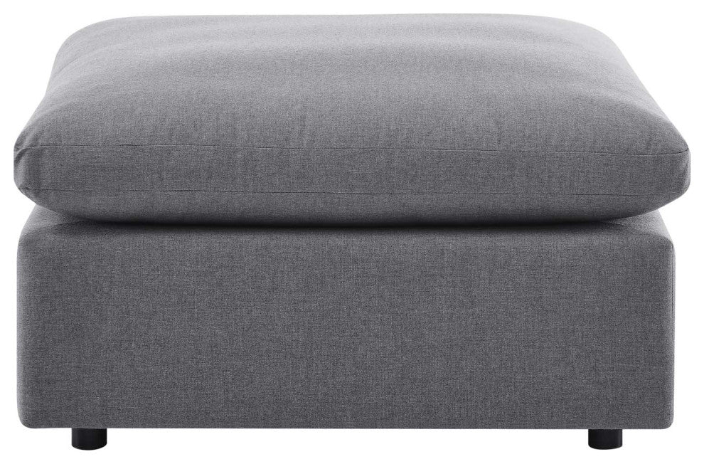 Ottoman Lounge Chair, Sunbrella, Gray, Modern, Outdoor Patio Hospitality