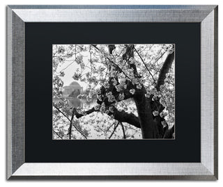 CATeyes 'Blossoms BW' Matted Framed Art, Silver Frame, Black Mat, 20x16