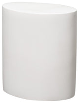Large Oval Stool/Table, White 20x13.5x22