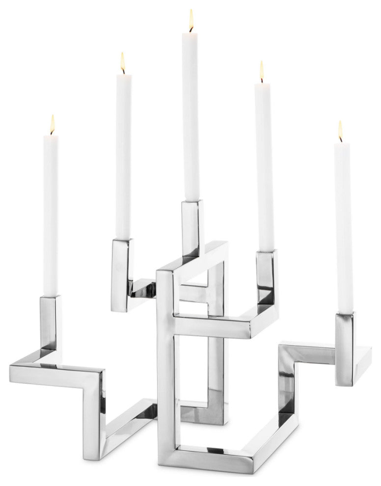 Silver Candle Holder | Eichholtz Skyline