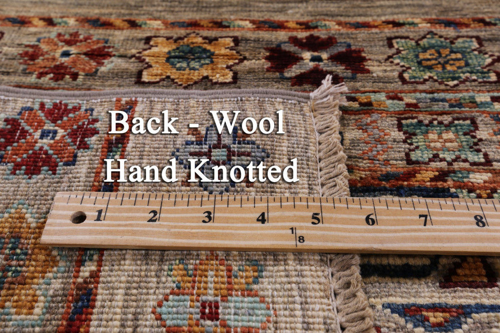 6' 9" X 9' 5" Khorjin Super Kazak Hand Knotted Wool Rug - Q12370