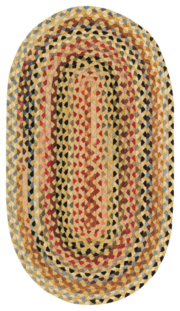 Capel St. Johnsbury Wheat 0440_100 Braided Rugs - 27" X 48" Oval