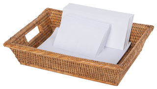 La Jolla Rectangular Multi Purpose Shelf, Storage Basket, Small, Honey-Brown