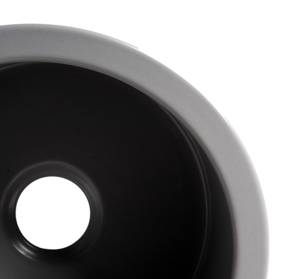 ALFI brand ABF1818R-GM Gray Matte Undermount / Drop In Fireclay Prep Sink