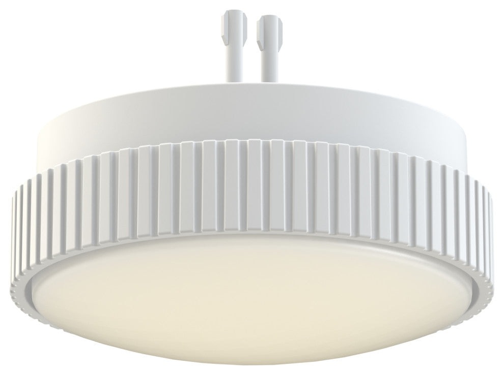 Kute Ceiling Fan Knurled CCT Select LED Light Kit White