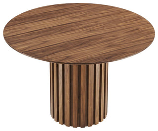 Senja 47" Round Dining Table, Walnut