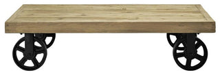 Garrison Wood Top Coffee Table, Brown