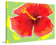 Marmont Hill, "Red Hibiscus" by Arthur Pina Painting on Wrapped Canvas, 24x16