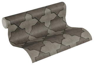 Mosaic Textured Wallpaper Featuring Star Shaped Tile, 374213