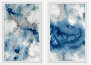 Inside the Blue Abyss Diptych, 2-Piece Set, 12x18 Panels