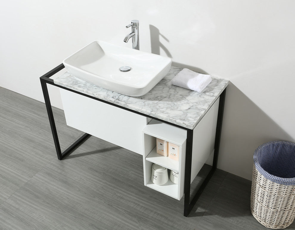 Stufurhome Icelander 43" Single Sink Bathroom Vanity
