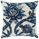 Surya Sanya Bay SNY-003 22"x22" Pillow Cover, Bright Blue/Navy/Ivory