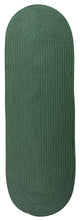 Colonial Mills Rug Reversible Flat-Braid, Oval Runner Hunter Green Runner
