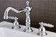 Kingston Brass Widespread Bathroom Faucet With Brass Pop-Up, Polished Chrome