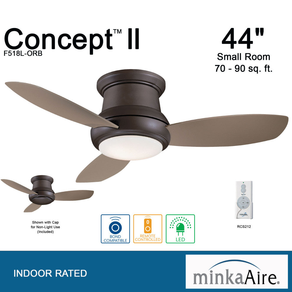 MinkaAire Concept II 44 LED Concept II 44" 3 Blade Indoor LED - Oil Rubbed