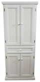 Coastal Wide Kitchen Pantry Cabinet, Dark