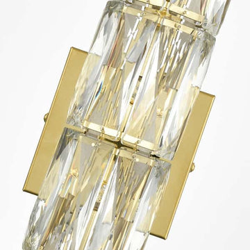 Wall Sconce Modern Crystal Light Bathroom Wall Lighting, Gold, 4-Light