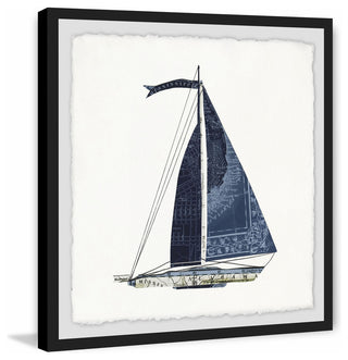 "Set Sail III" Framed Painting Prints, 18"x18"